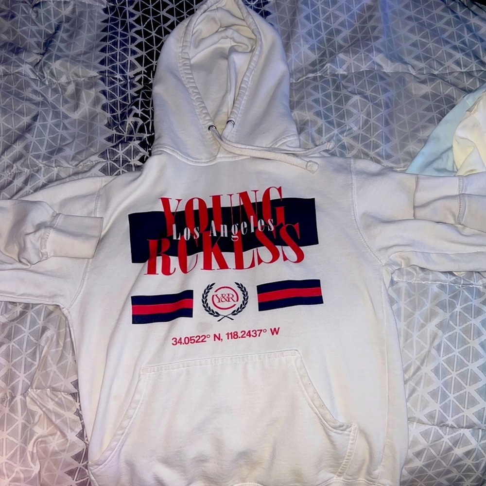 Young and Reckless White hoodie